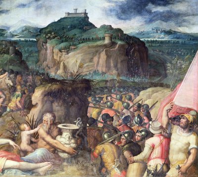Het Beleg van San Leo (detail) door Giorgio Vasari